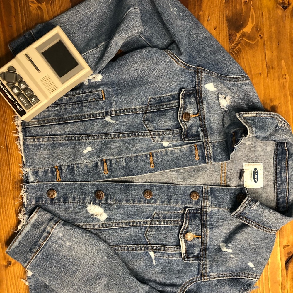 Distressed old navy jacket